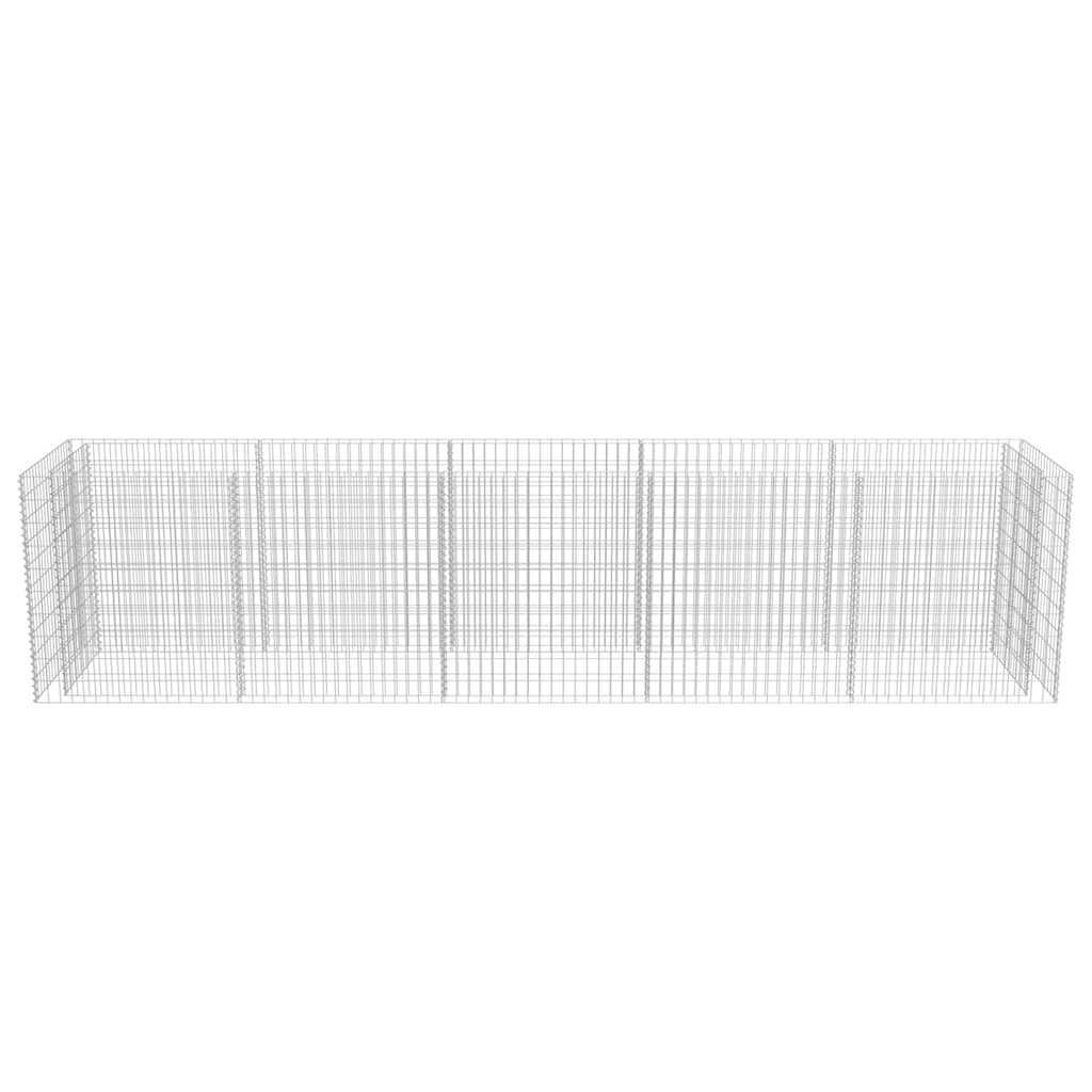 Gabbione Letto Rialzato in Acciaio Zincato 450x90x100 cm