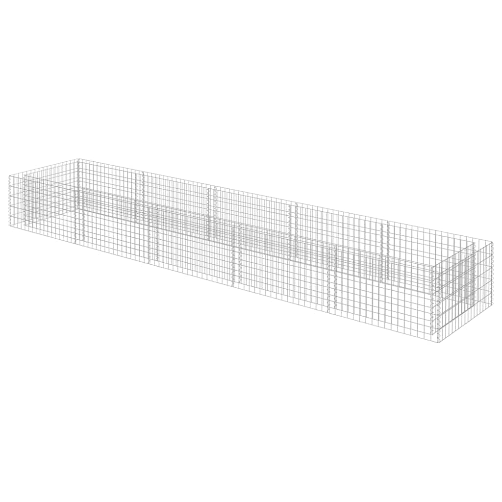 Gabbione Letto Rialzato in Acciaio Zincato 450 x 90 x 50 cm