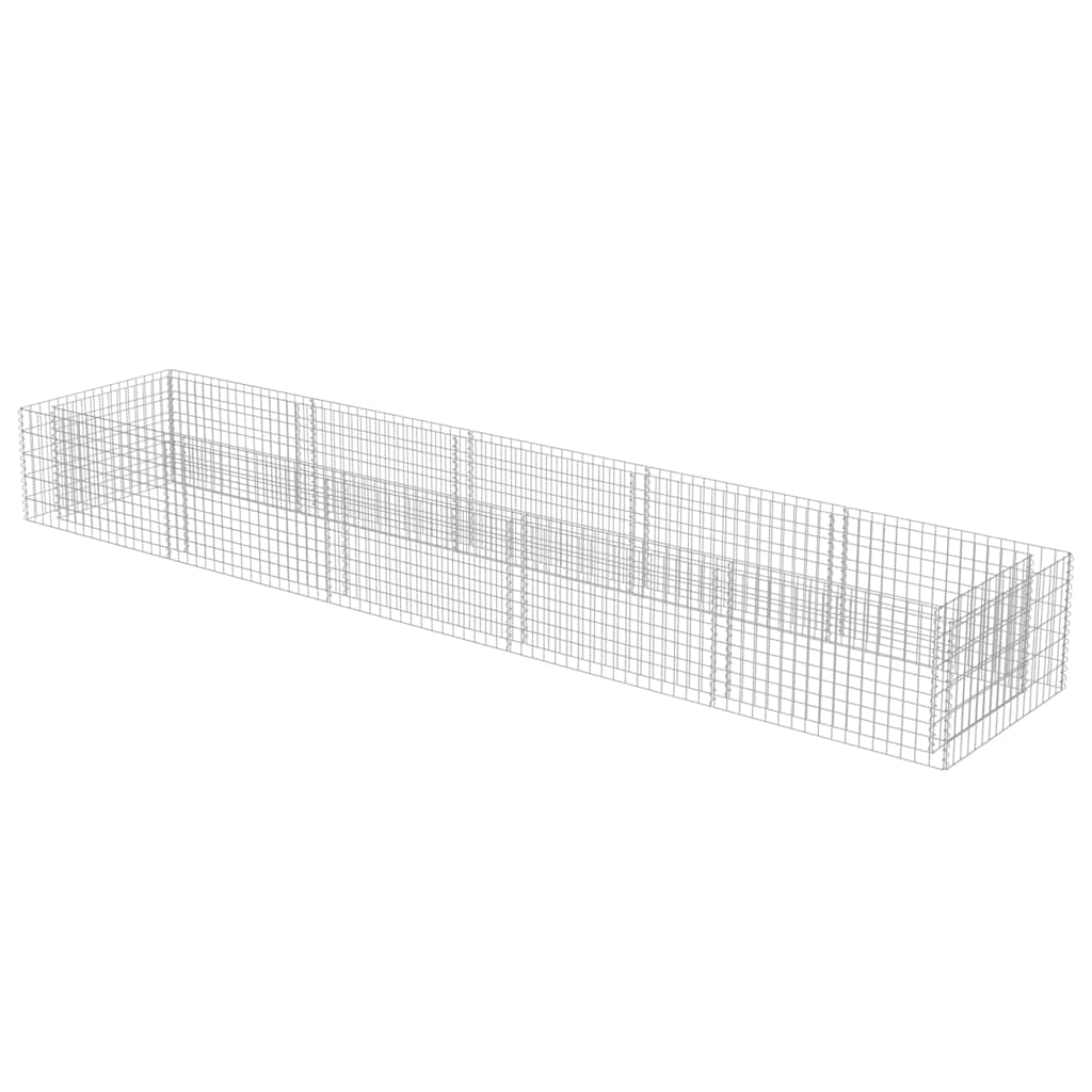 Gabbione Letto Rialzato in Acciaio Zincato 450 x 90 x 50 cm