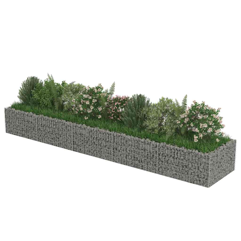 Gabbione Letto Rialzato in Acciaio Zincato 450 x 90 x 50 cm