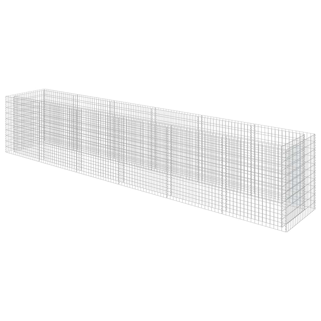 Gabbione Letto Rialzato in Acciaio Zincato 540x90x100 cm