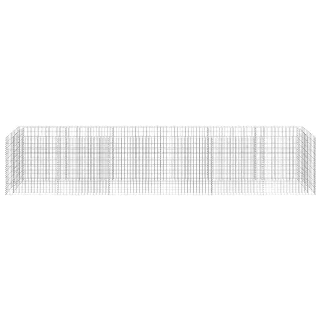 Gabbione Letto Rialzato in Acciaio Zincato 540x90x100 cm