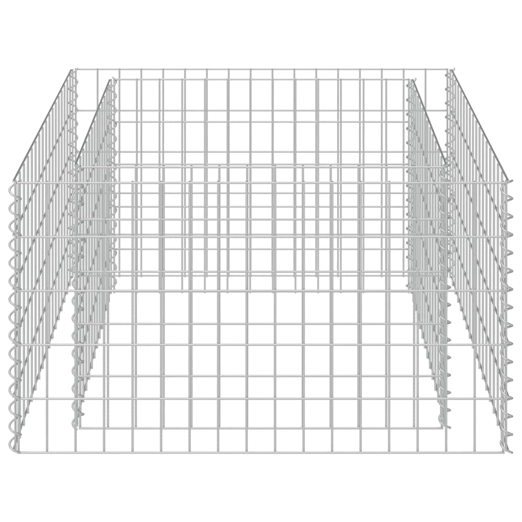 Gabbione Letto Rialzato in Acciaio Zincato 90x90x50 cm