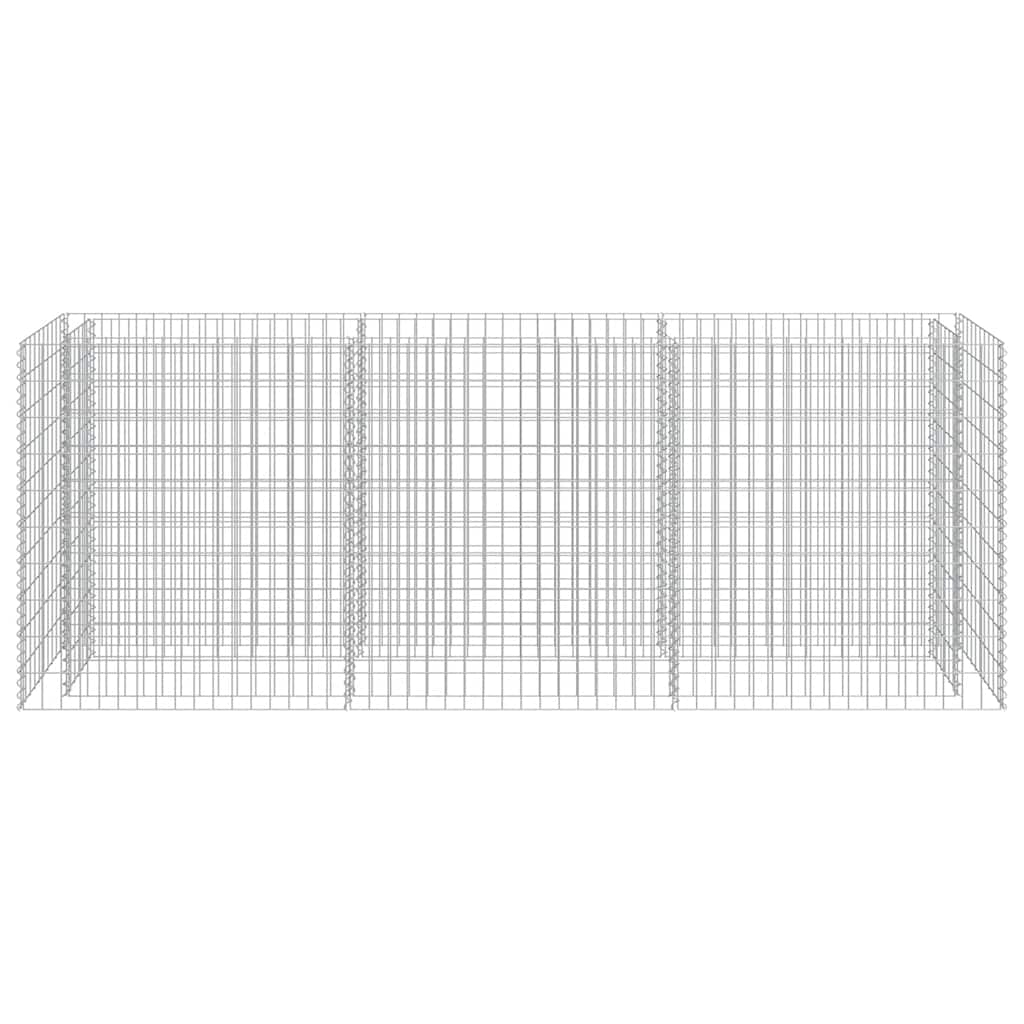 Gabbione Letto Rialzato in Acciaio Zincato 270x50x100 cm