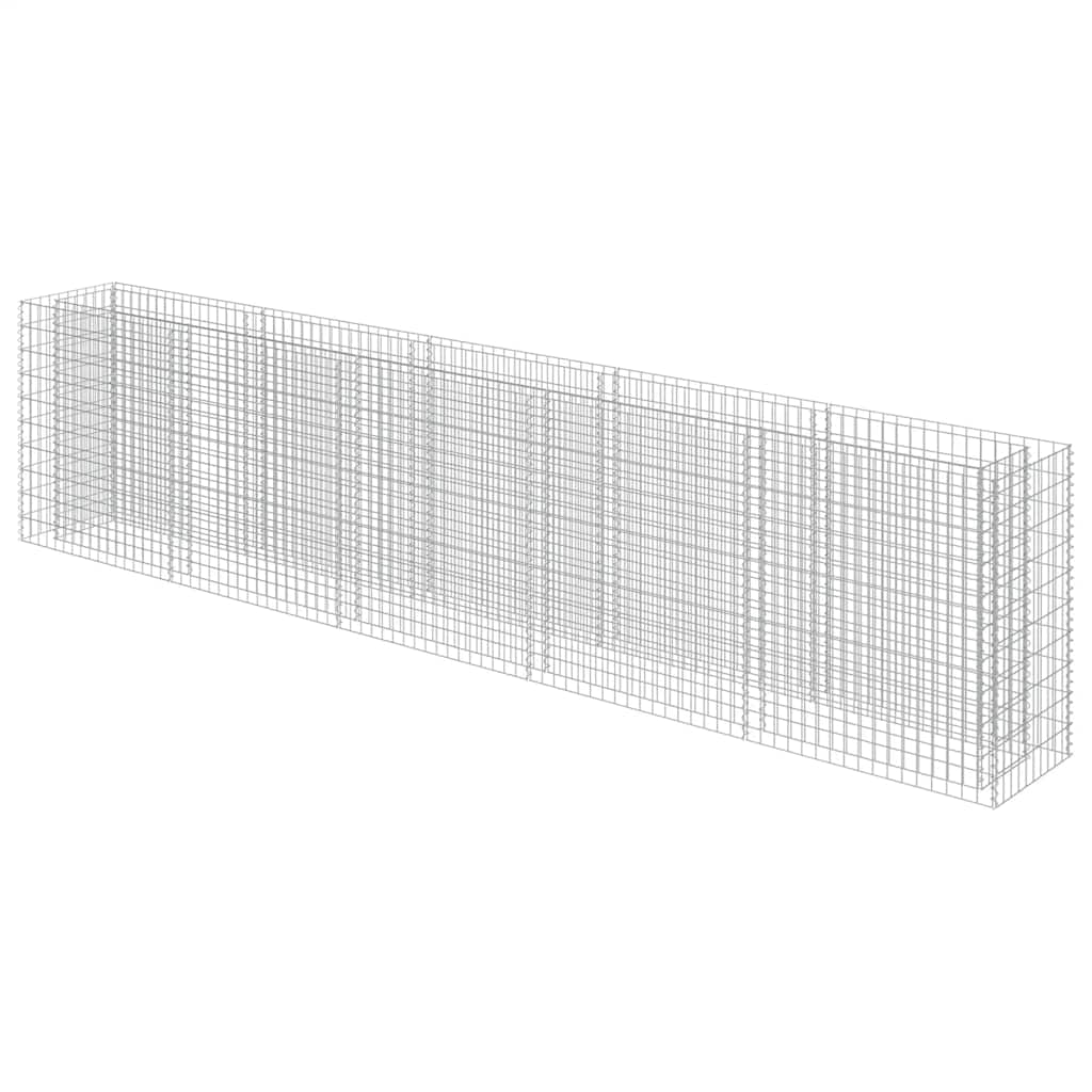 Gabbione Letto Rialzato in Acciaio Zincato 450x50x100 cm
