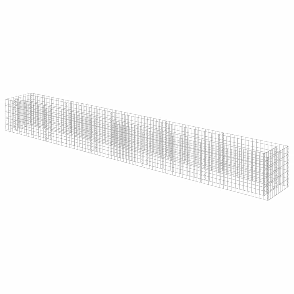 Gabbione Letto Rialzato in Acciaio Zincato 450x50x50 cm