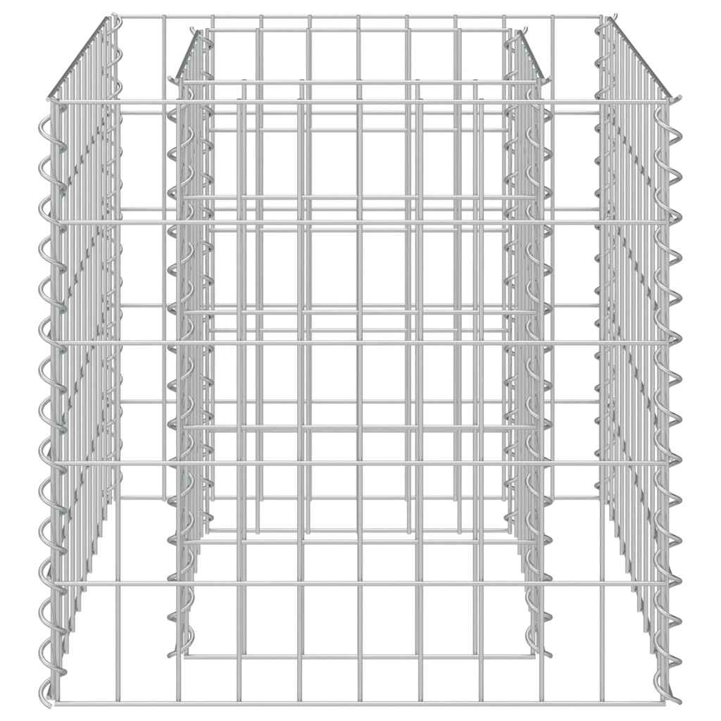 Gabbione Letto Rialzato in Acciaio Zincato 50x50x50 cm
