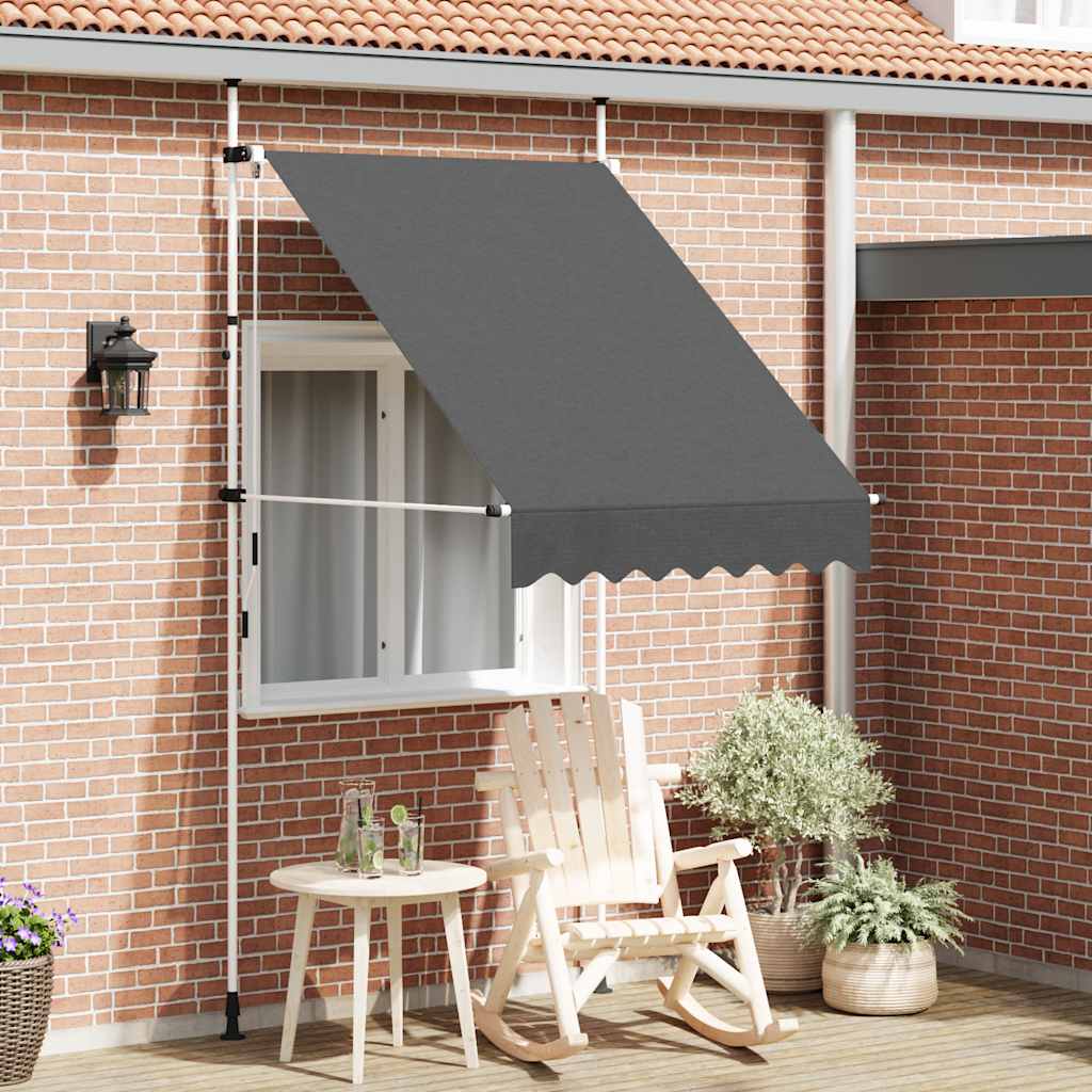 Tenda da Sole Retrattile Manuale 150 cm Antracite