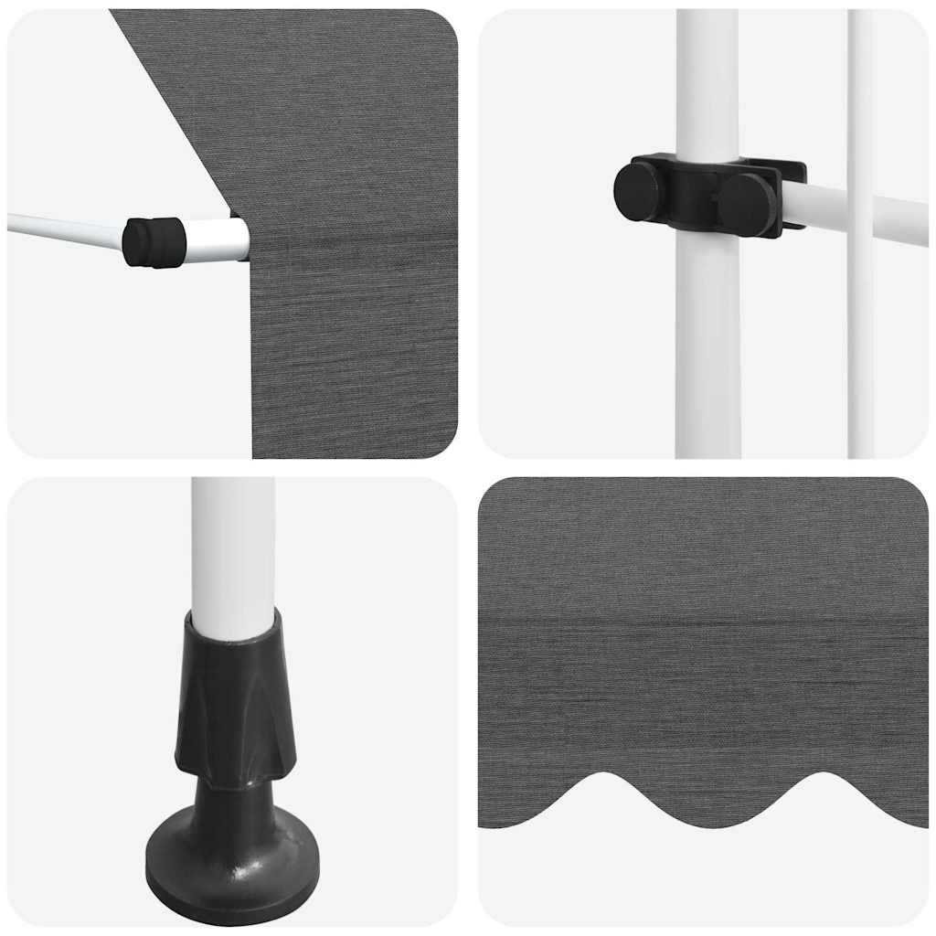 Tenda da Sole Retrattile Manuale 150 cm Antracite