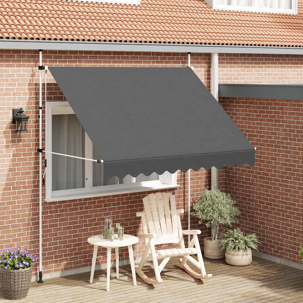 Tenda da Sole Retrattile Manuale 250 cm Antracite