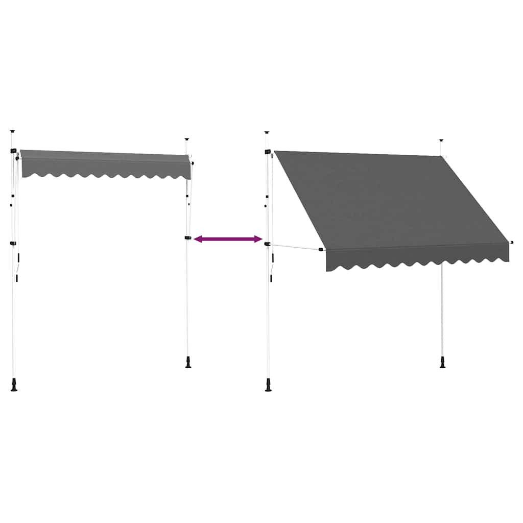 Tenda da Sole Retrattile Manuale 250 cm Antracite