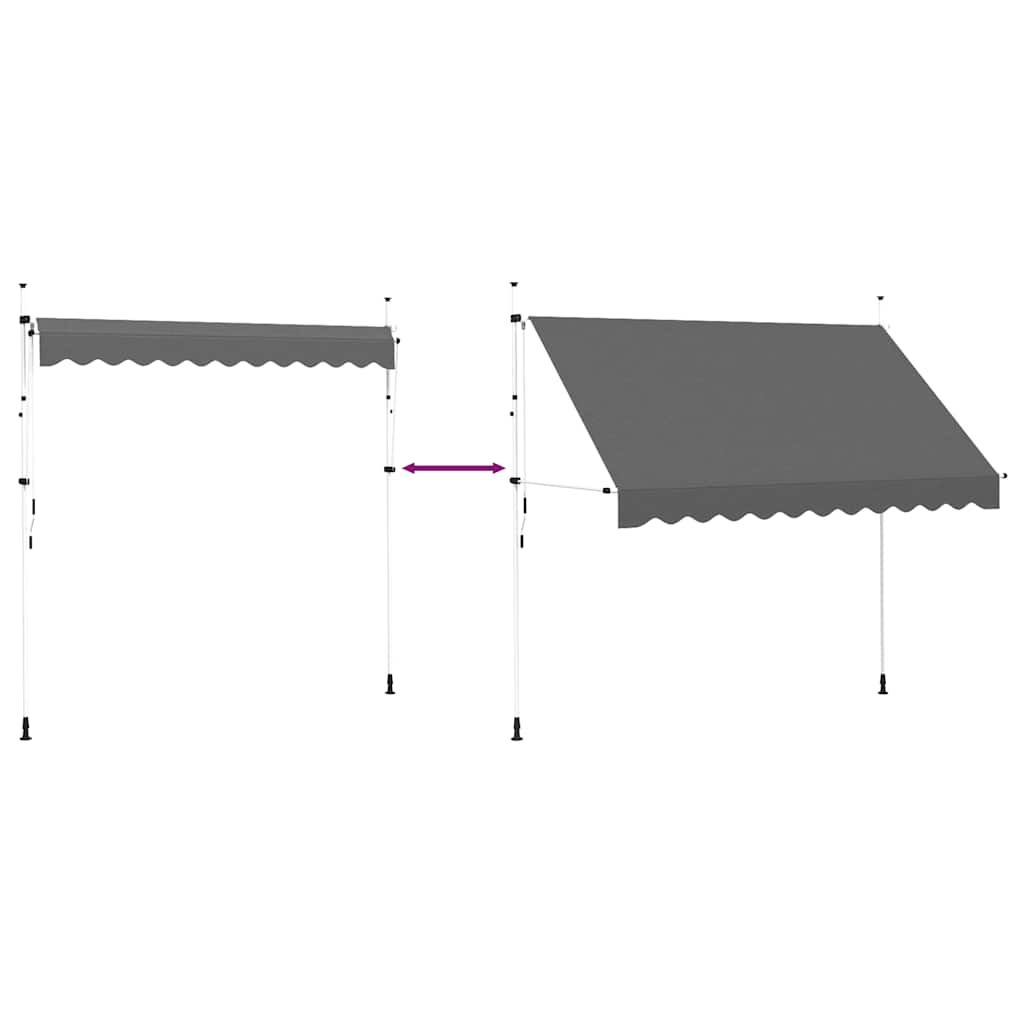 Tenda da Sole Retrattile Manuale 300 cm Antracite