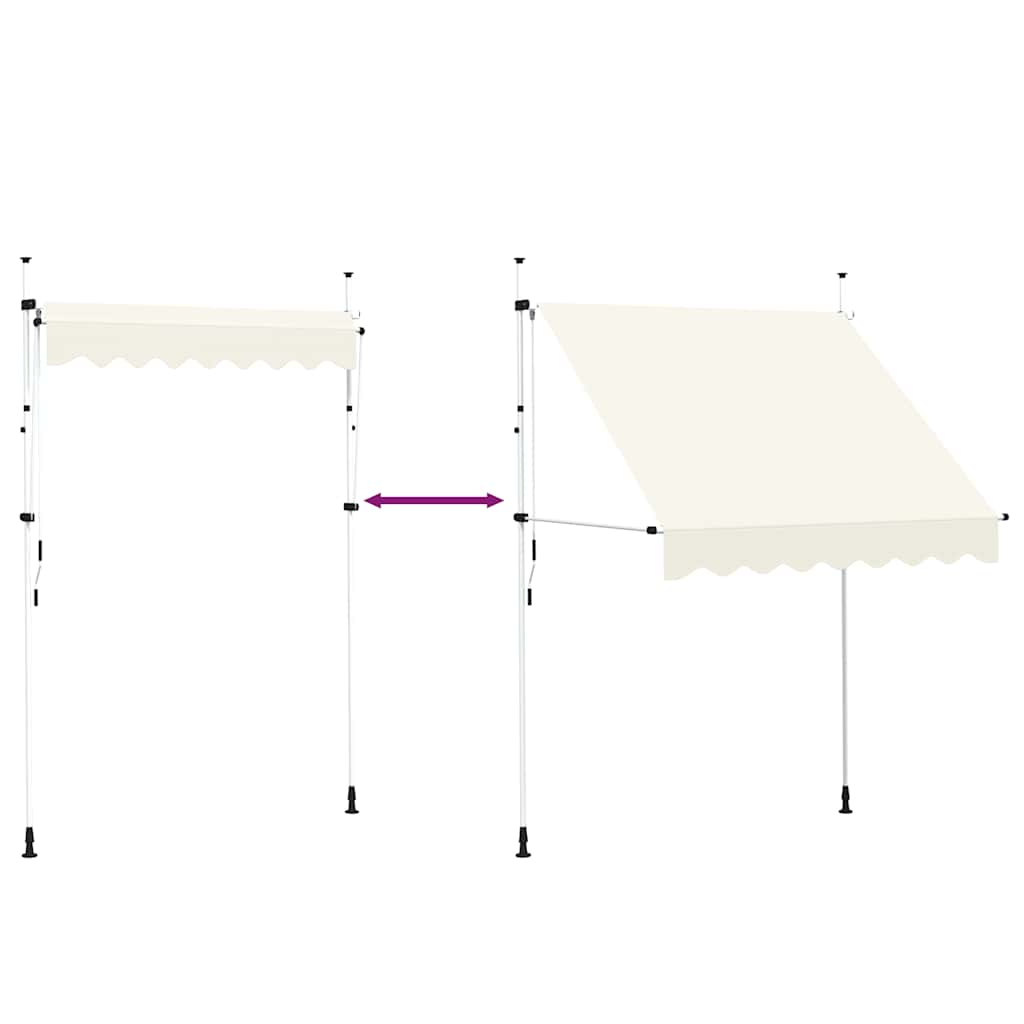 Tenda da Sole Retrattile Manuale 200 cm Crema
