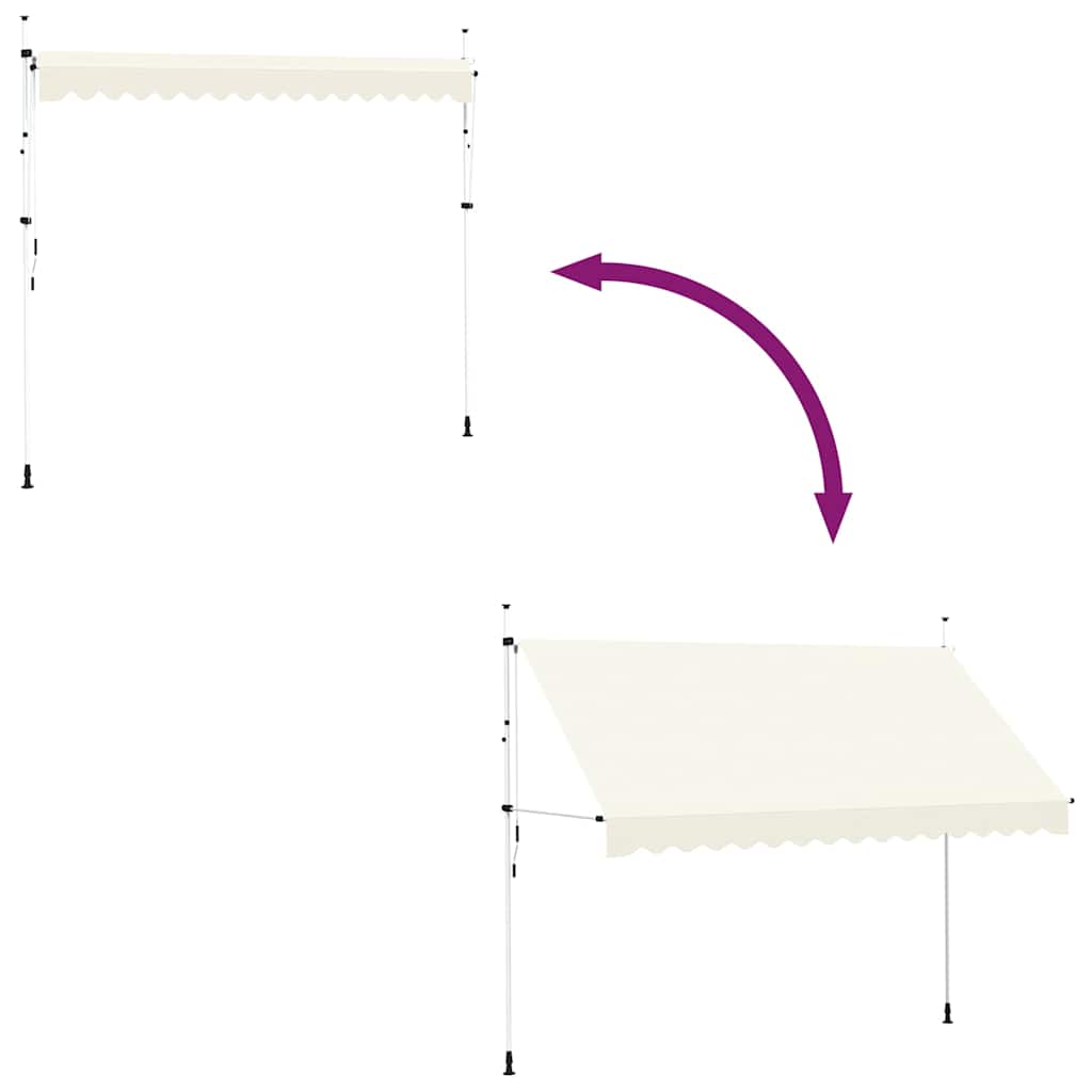 Tenda da Sole Retrattile Manuale 350 cm Crema