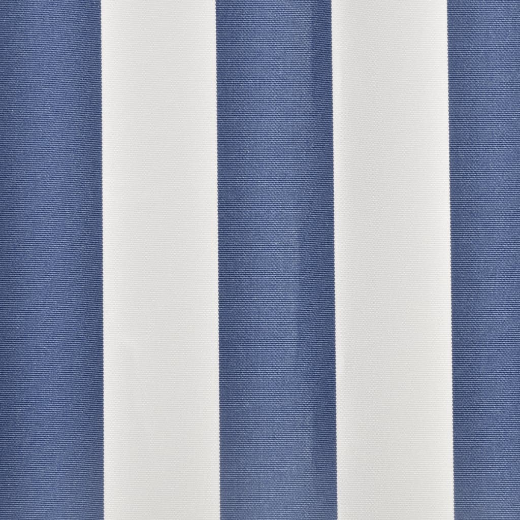 Tessuto di Ricambio per Tenda da Sole Blu e Bianco 450x300 cm Poliestere