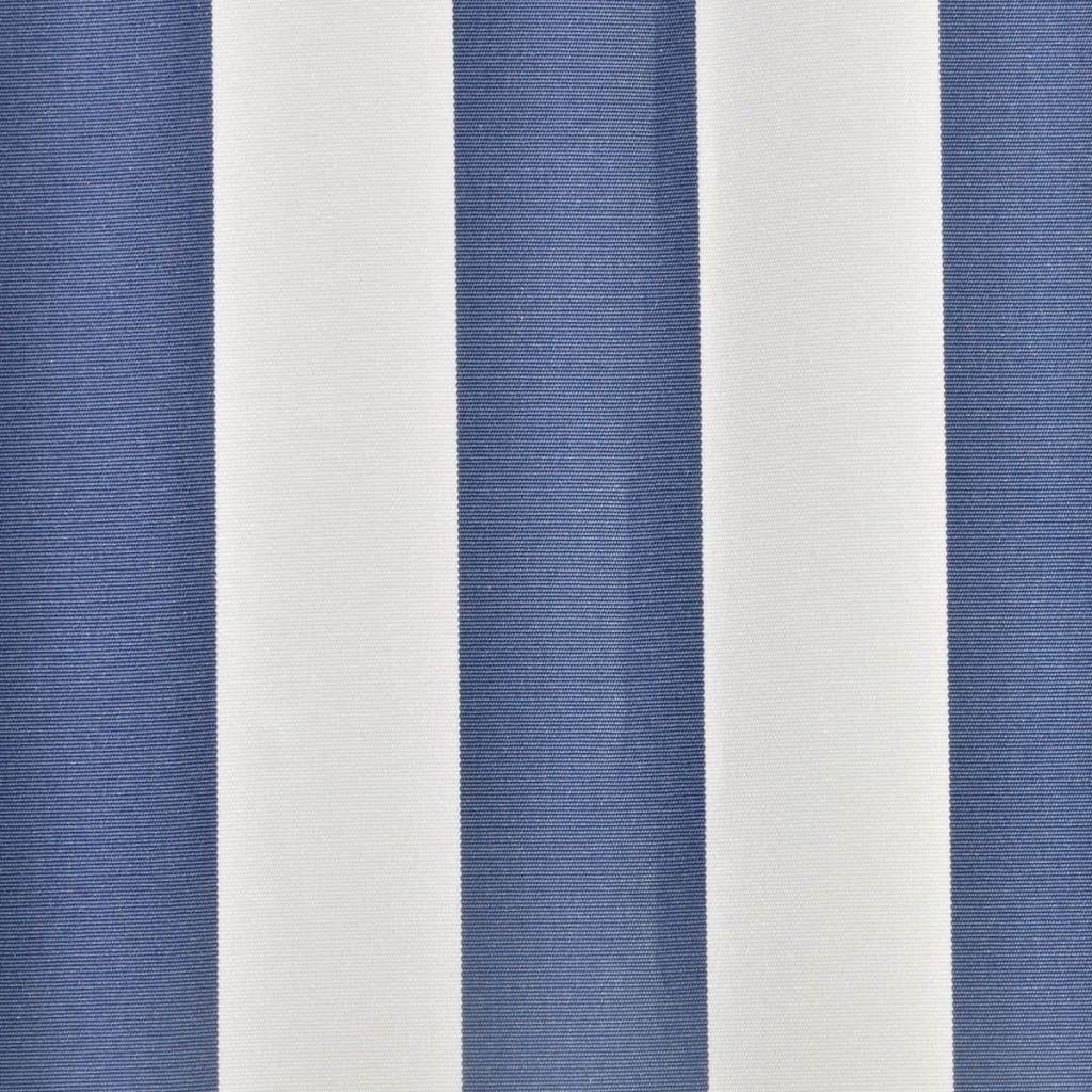 Tessuto di Ricambio per Tenda da Sole Blu e Bianco 500x300 cm Poliestere