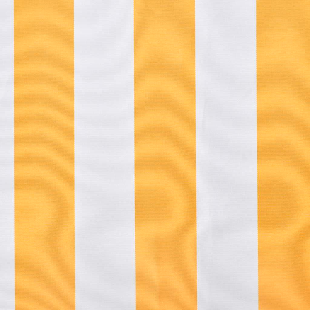 Tessuto di Ricambio per Tenda da Sole Arancione e Bianco 350x250 cm Poliestere