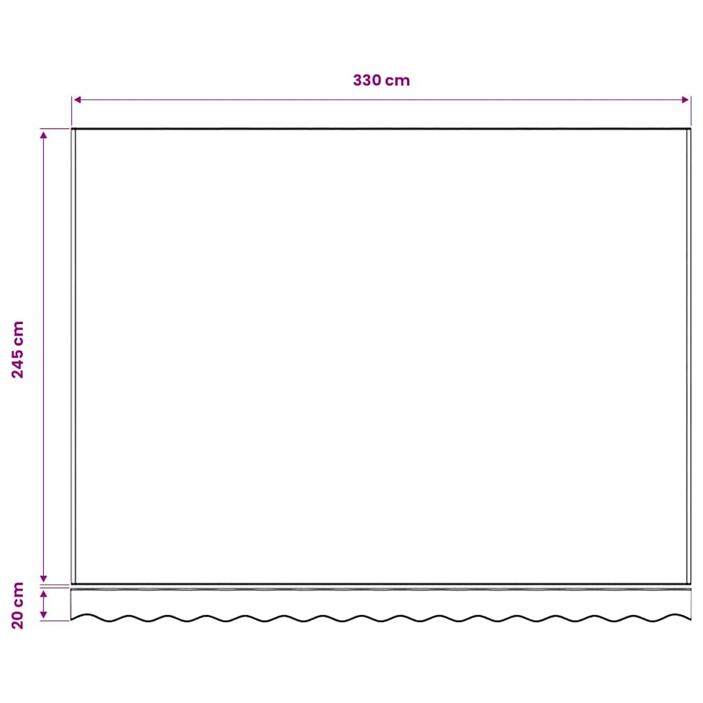 Tessuto di Ricambio per Tenda da Sole Arancione e Bianco 350x250 cm Poliestere
