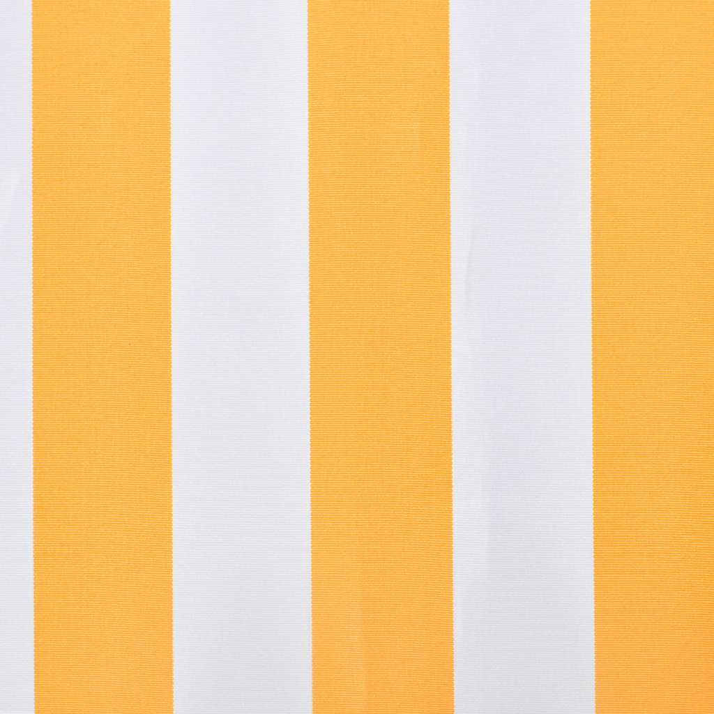 Tessuto di Ricambio per Tenda da Sole Arancione e Bianco 450x300 cm Poliestere