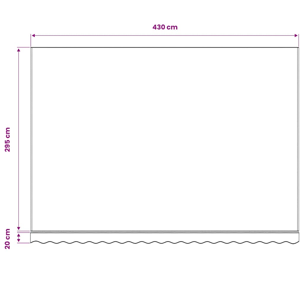 Tessuto di Ricambio per Tenda da Sole Arancione e Bianco 450x300 cm Poliestere