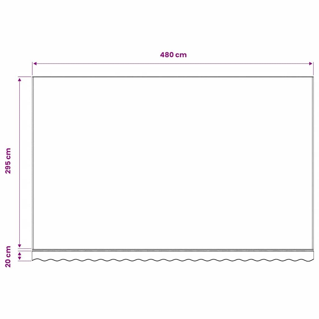 Tessuto di ricambio Tenda da Sole Arancione e Bianco 500x300 cm