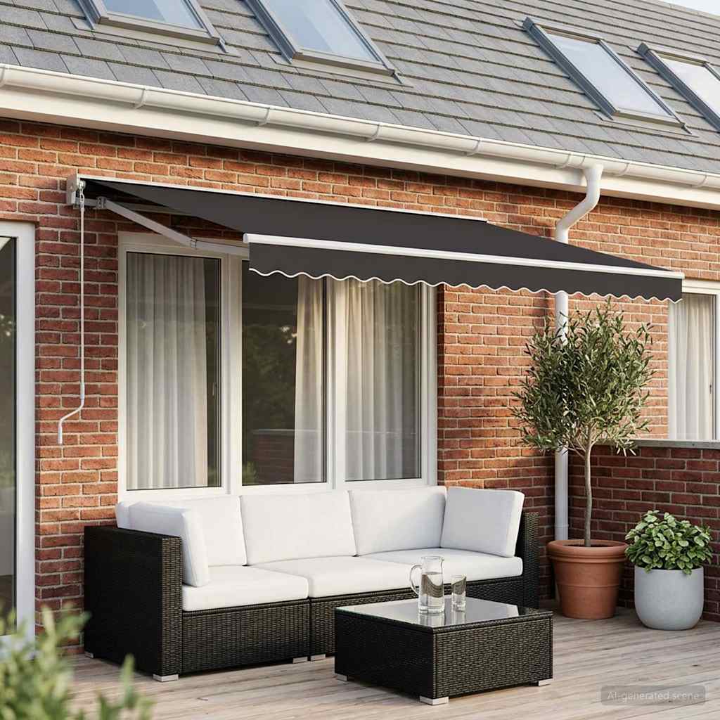 Tessuto di Ricambio per Tenda da Sole Grigio 600x300 cm Poliestere