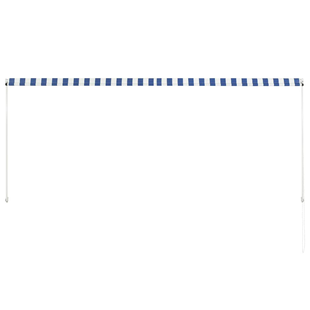 Tenda da Sole Retrattile 300x150 cm Blu e Bianco