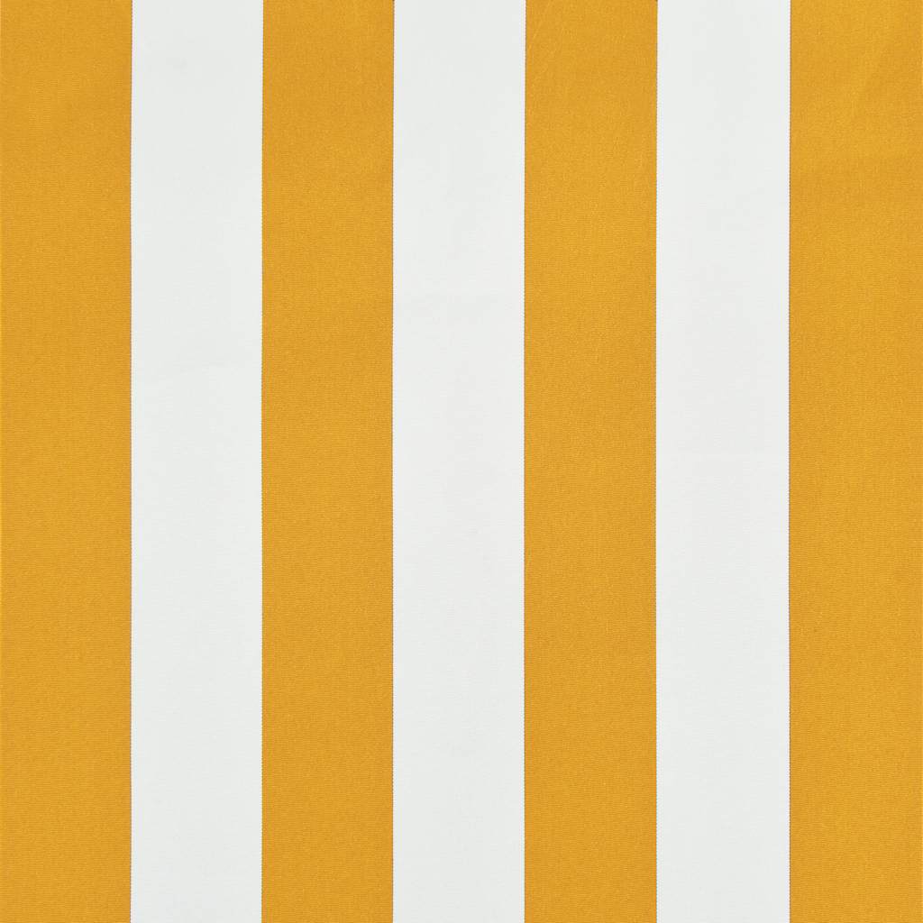 Tenda da Sole Retrattile 150x150 cm Giallo e Bianco