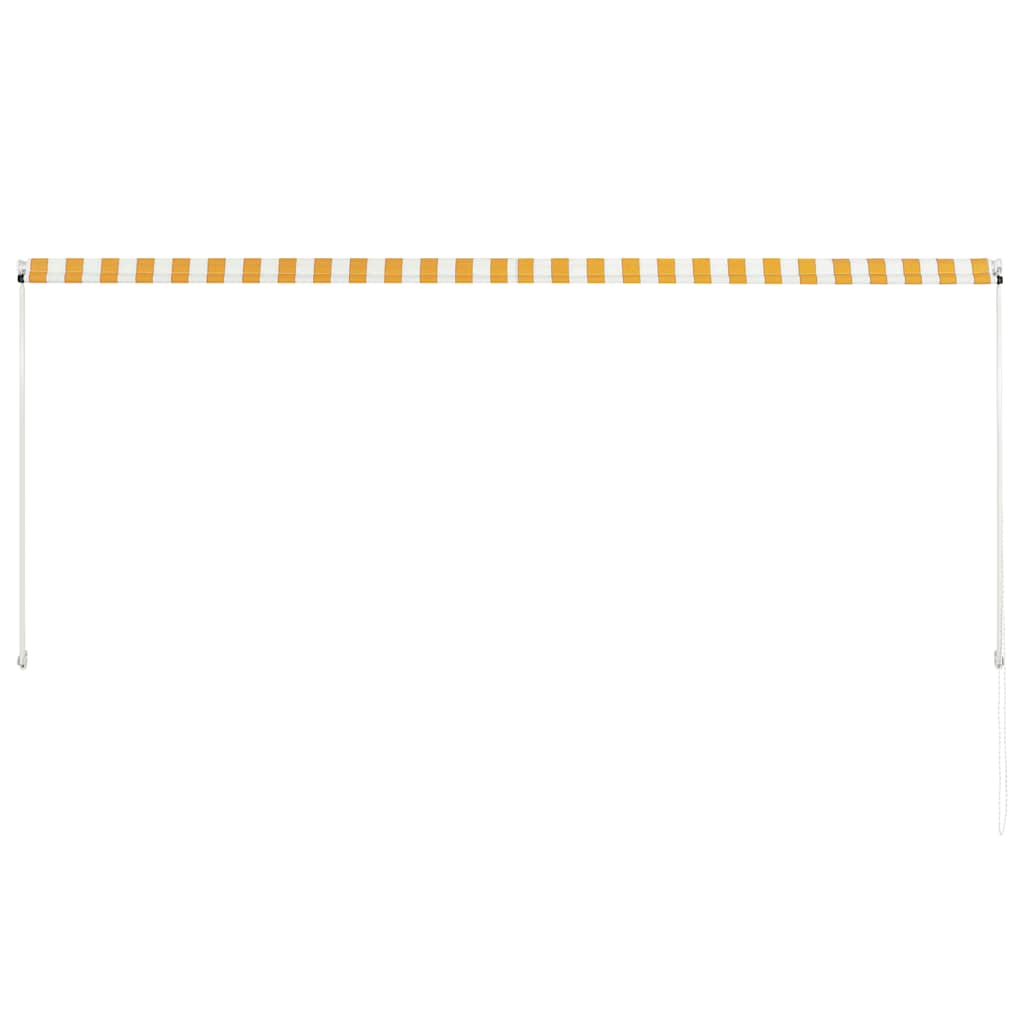 Tenda da Sole Retrattile 300x150 cm Giallo e Bianco
