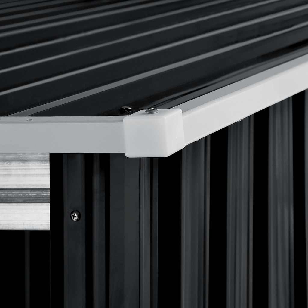 Capanno con Porte Scorrevoli Antracite 329,5x131x178cm Acciaio