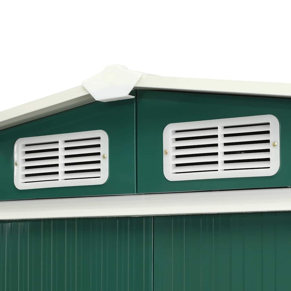 Capanno con Porte Scorrevoli Verde 329,5x131x178 cm in Acciaio