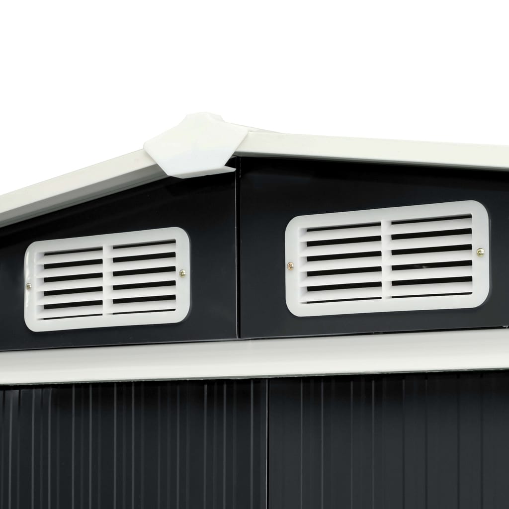 Capanno con Porte Scorrevoli Antracite 329,5x205x178 cm Acciaio