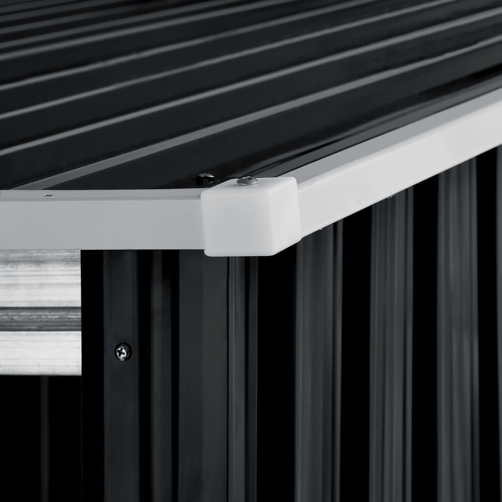 Capanno con Porte Scorrevoli Antracite 329,5x205x178 cm Acciaio