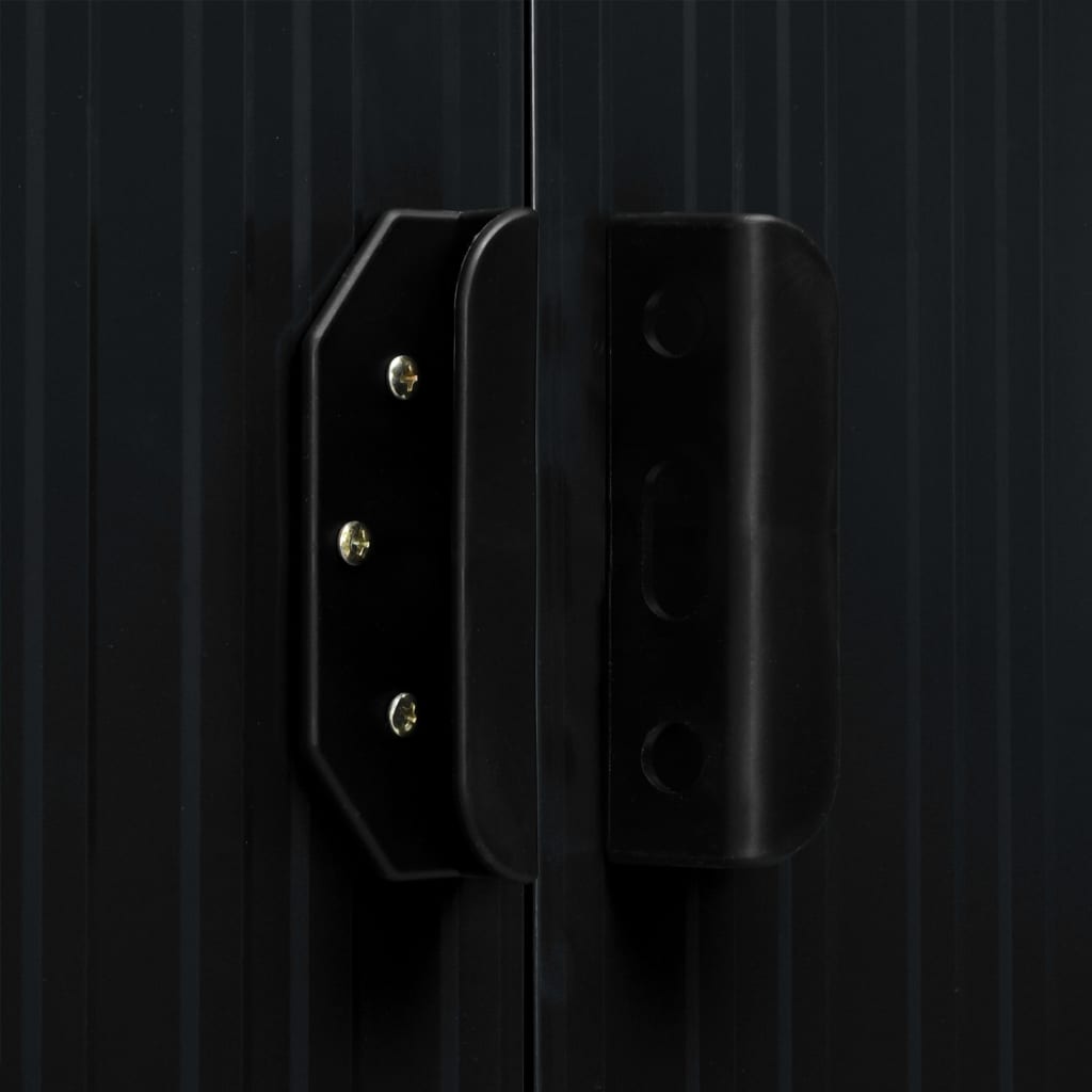 Capanno con Porte Scorrevoli Antracite 329,5x205x178 cm Acciaio