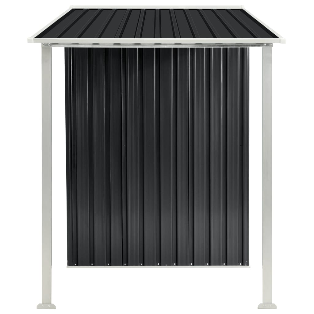 Capanno con Porte Scorrevoli Antracite 386x131x178cm Acciaio