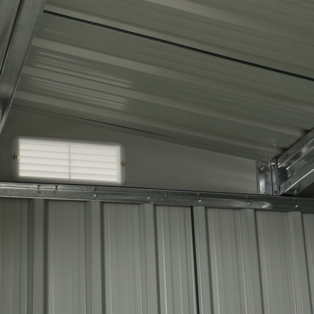 Capanno con Porte Scorrevoli Antracite 386x131x178cm Acciaio