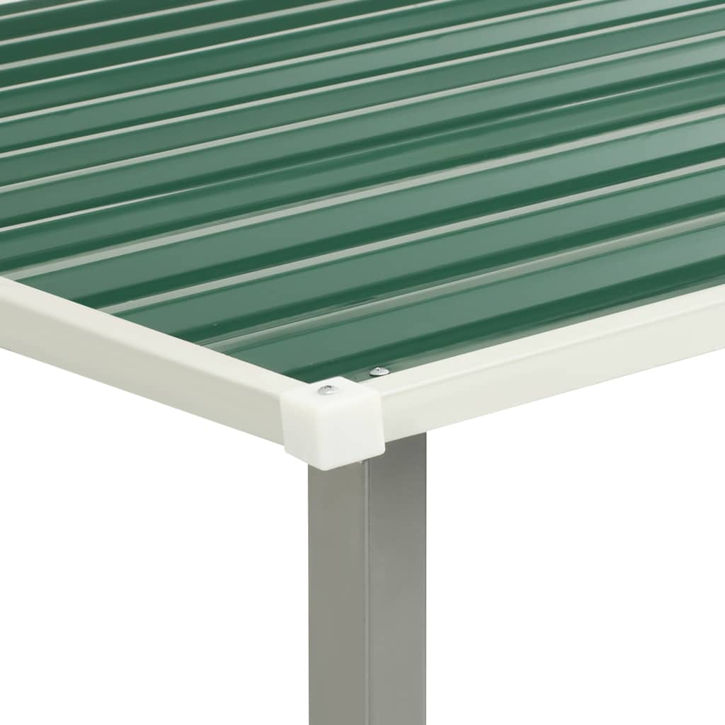 Capanno Giardino Porte Scorrevoli Verde 386x259x178 cm Acciaio