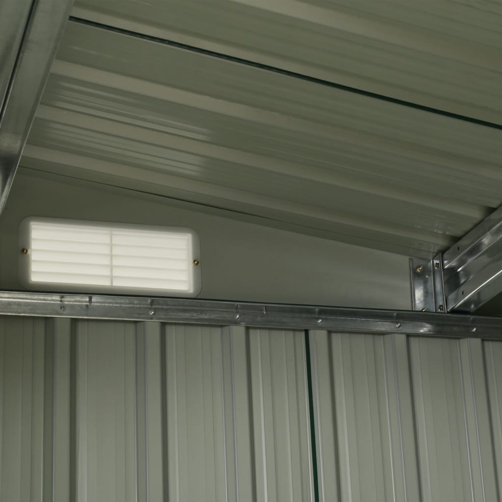 Capanno Giardino Porte Scorrevoli Verde 386x312x178 cm Acciaio