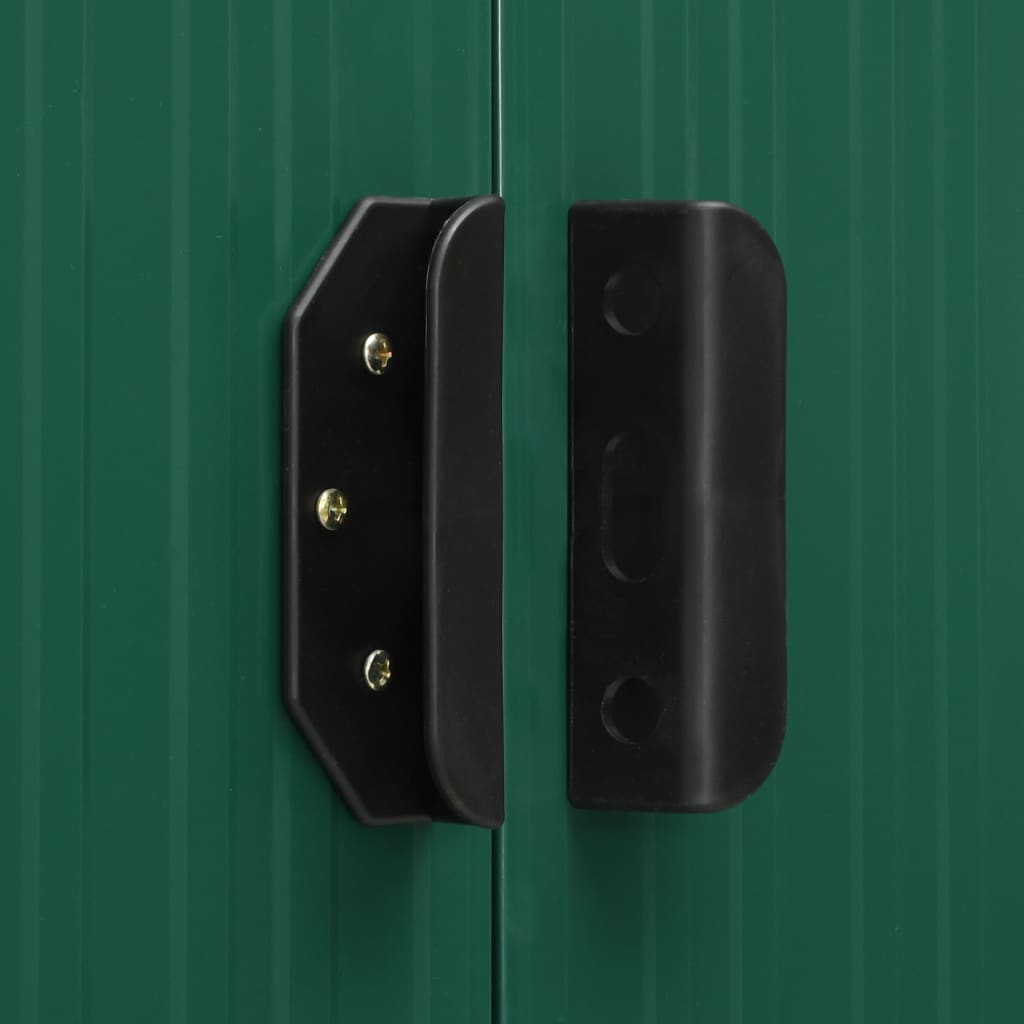 Capanno Giardino Porte Scorrevoli Verde 386x312x178 cm Acciaio