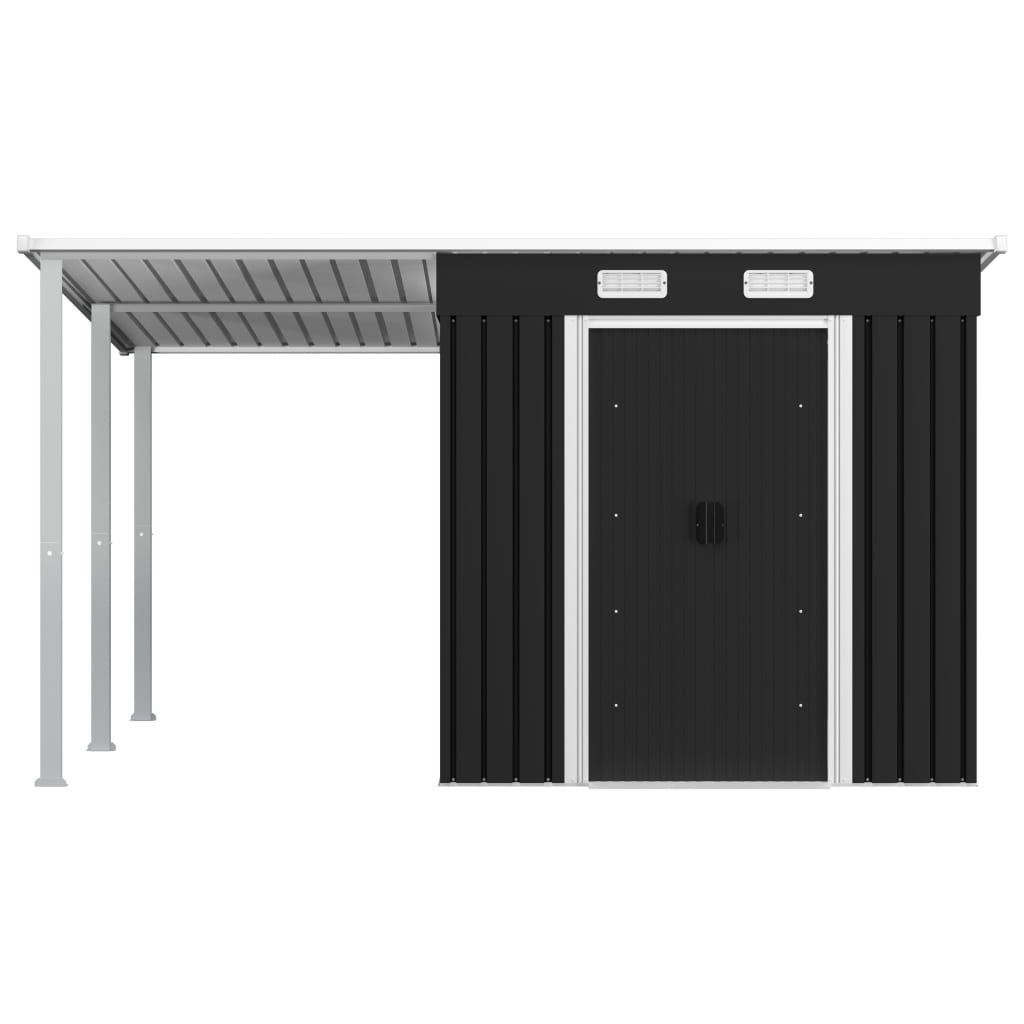 Capanno da Giardino con Tetto Antracite 346x236x181 cm Acciaio