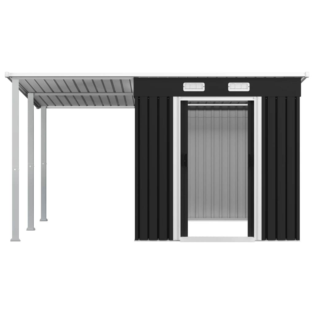 Capanno da Giardino con Tetto Antracite 346x236x181 cm Acciaio