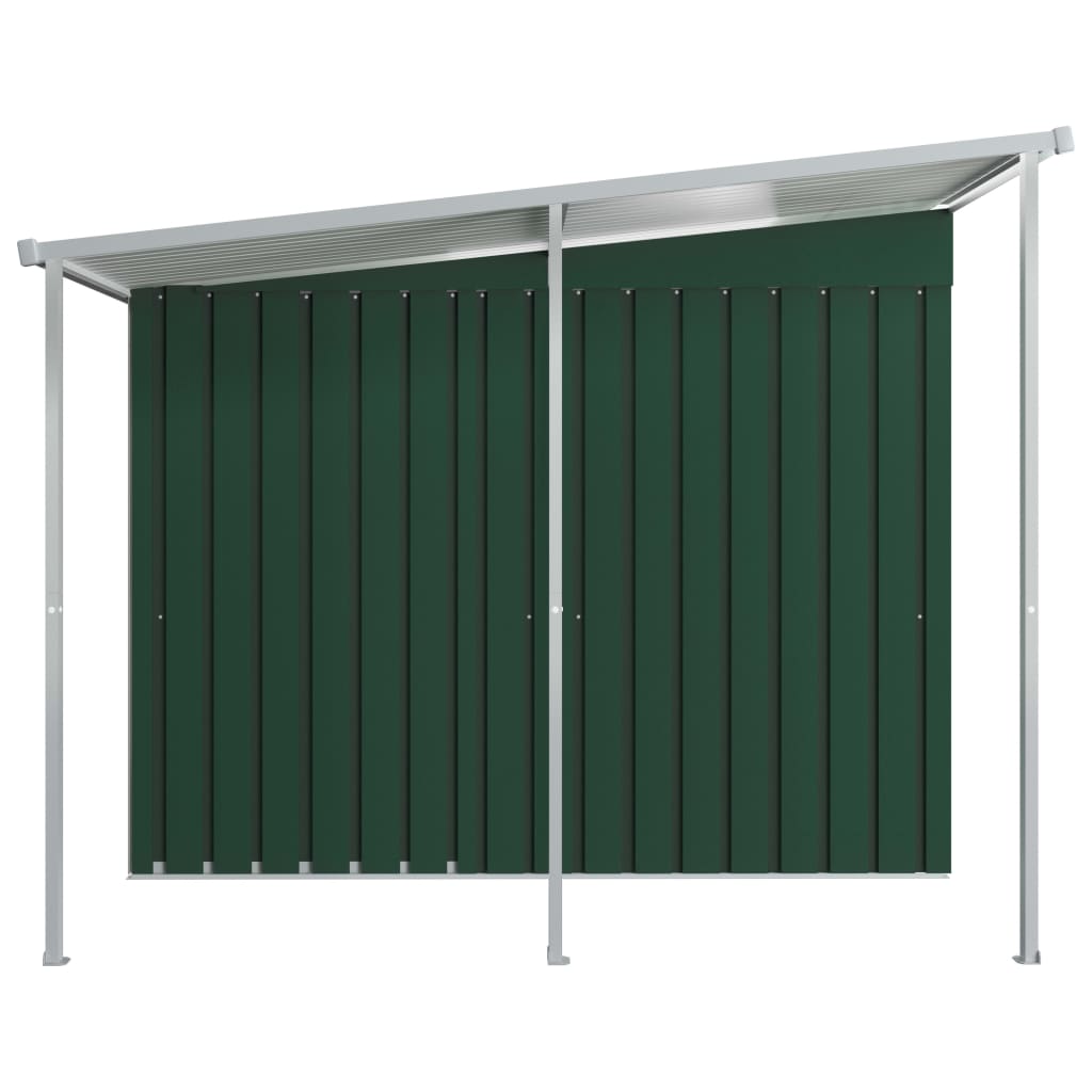 Capanno da Giardino con Tetto Verde 346x236x181 cm in Acciaio