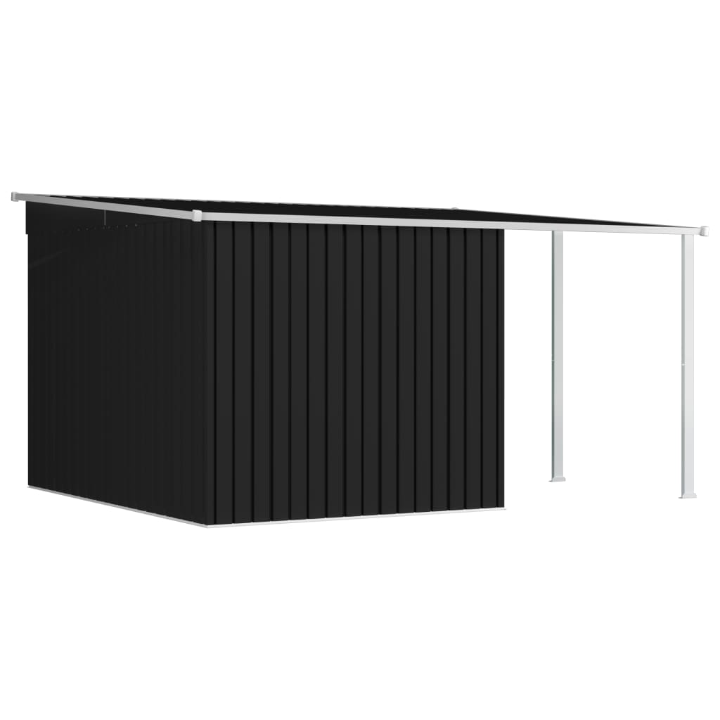Capanno da Giardino con Tetto Antracite 336x270x181 cm Acciaio