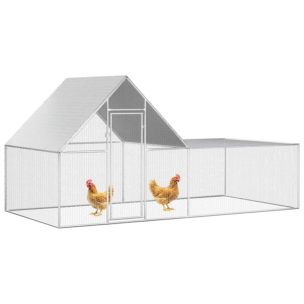 Pollaio 4x2x2 m in Acciaio Zincato
