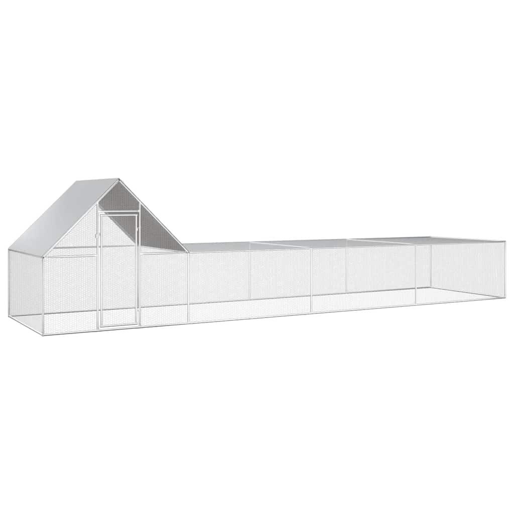 Pollaio 8x2x2 m in Acciaio Zincato