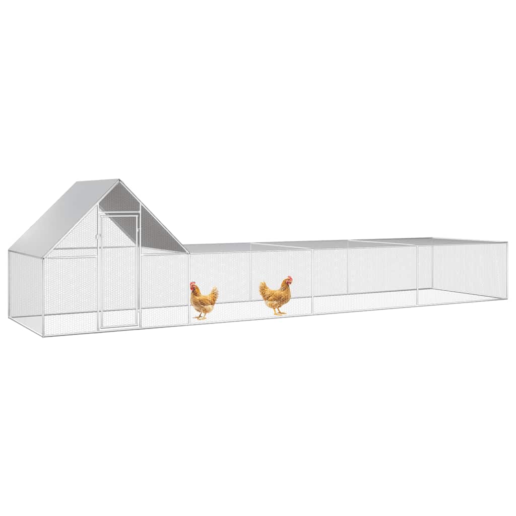 Pollaio 8x2x2 m in Acciaio Zincato