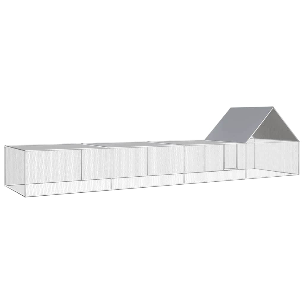 Pollaio 8x2x2 m in Acciaio Zincato