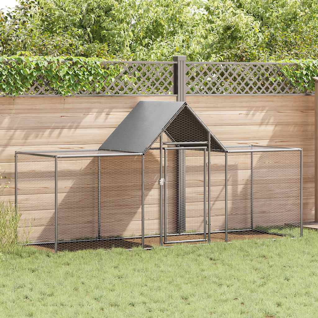 Pollaio 3x1x1,5 m in Acciaio Zincato