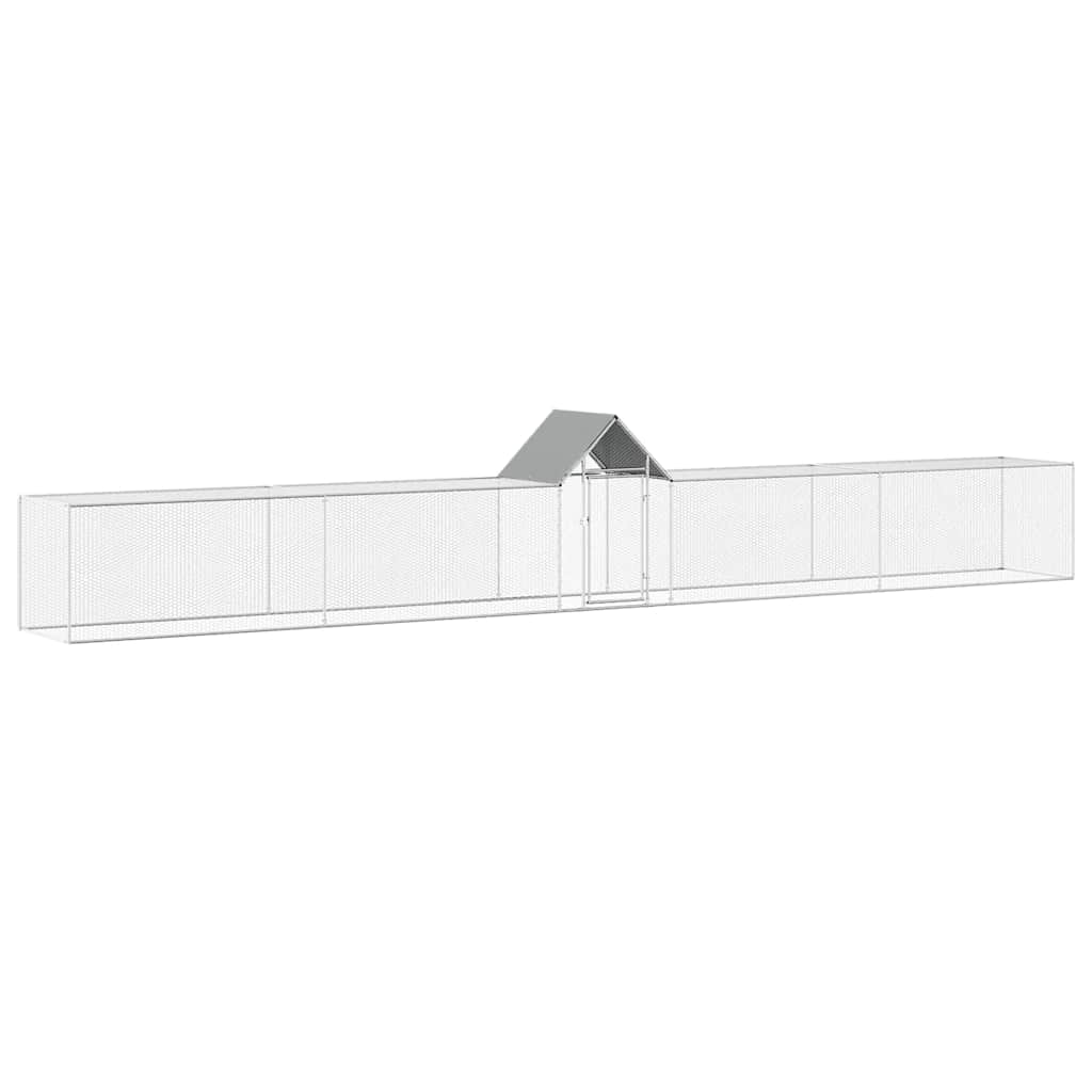Pollaio 9x1x1,5 m in Acciaio Zincato