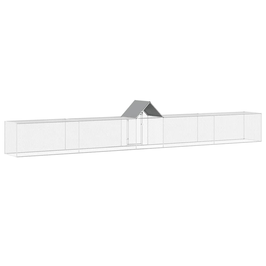 Pollaio 9x1x1,5 m in Acciaio Zincato
